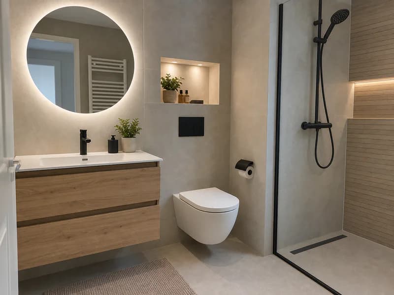 Moderne badkamer ná de renovatie